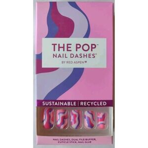 Red Aspen Nail Dashes- Jade's Geodes NEW Short Colorful Nails Pop on Manicure